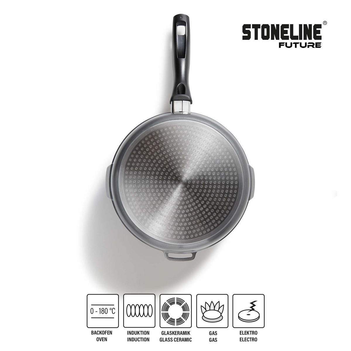 KOCHGESCHIRRSET, 8-TEILIG - Grau, Metall - Stoneline