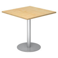 PAUSENTISCH eckig STF 80/80/74,5 cm in Ahornfarben/Silberfarben - Silberfarben/Ahornfarben, Holzwerkstoff (80/80/74.5cm) - bümö