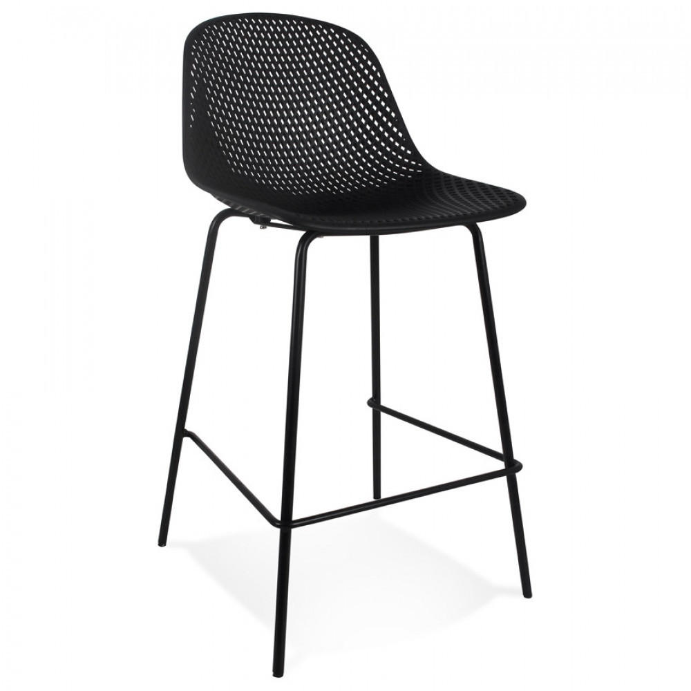 BARHOCKER Schwarz 48.5x96x47cm - Schwarz, Kunststoff (48.5/96/47cm) - AlterEgo