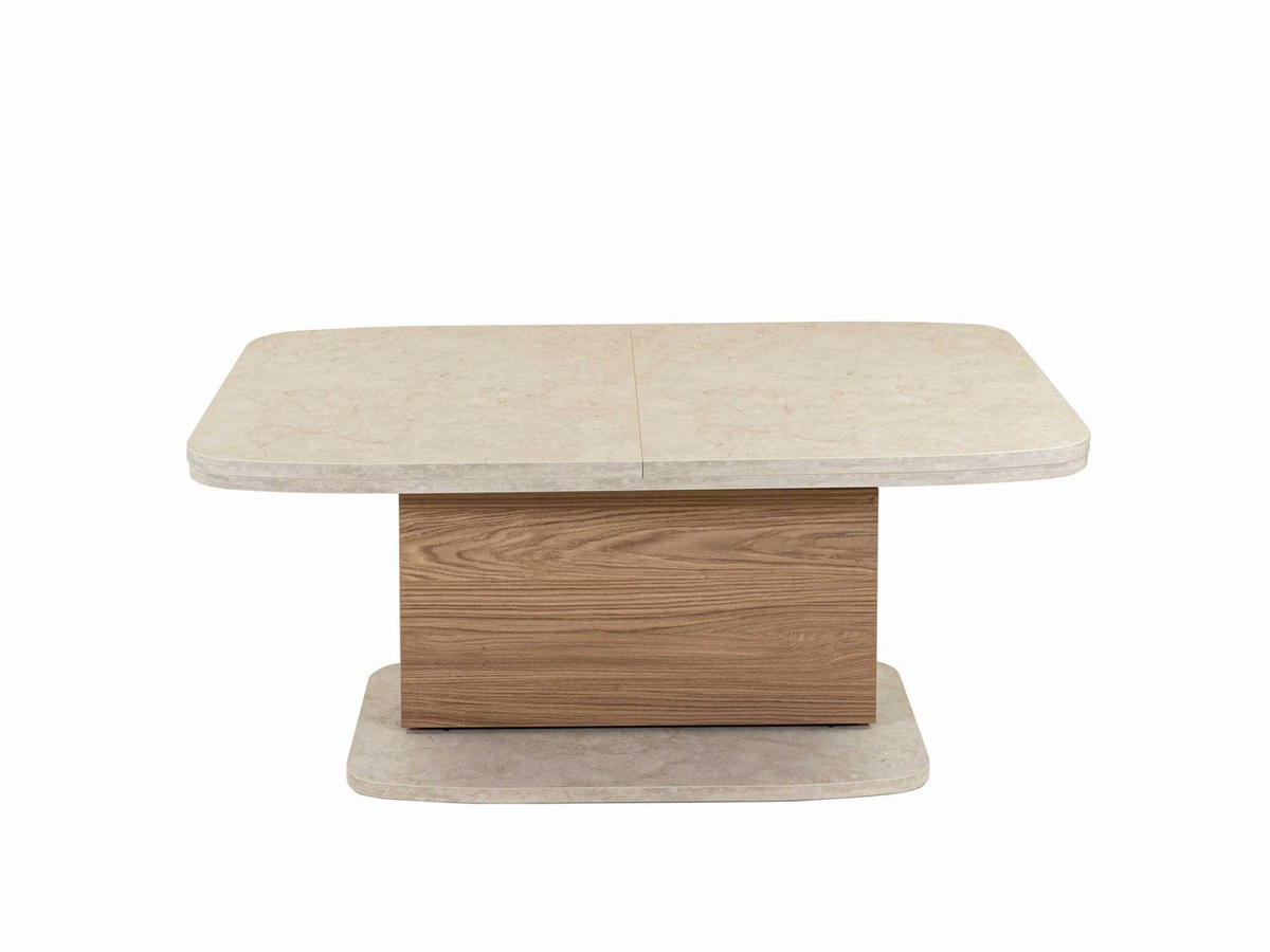 COUCHTISCH höhenverstellbar ausziehbar Cora 110x53x63 Sandstein/Eiche - Sandfarben/Eichefarben, Holzwerkstoff (110/63/63cm) - 58aufmkessel