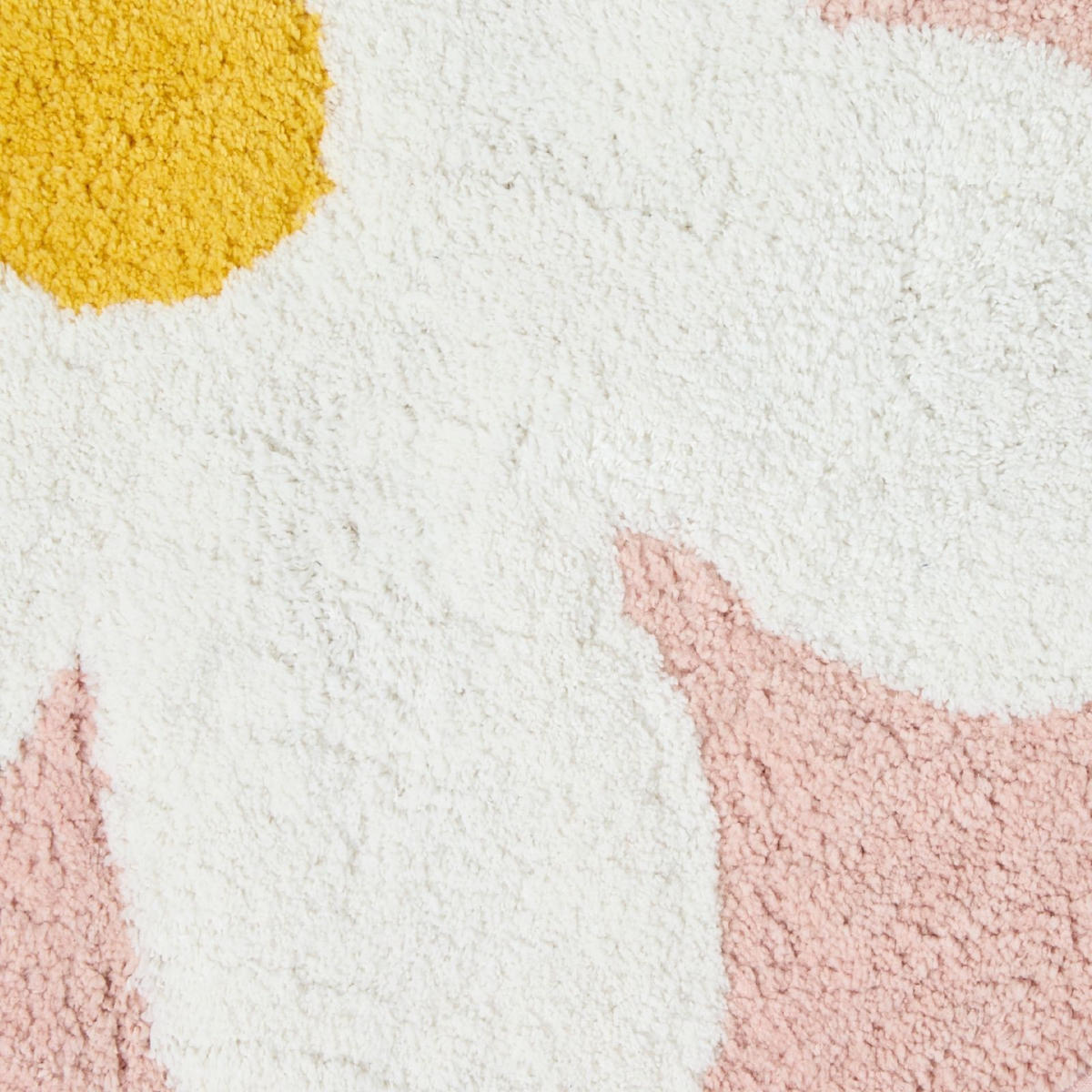 BADTEPPICH Blume rund 60 cm, rosa-weiß, 100 % Baumwolle - Rosa, Textil (60/60cm) - Homescapes