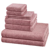 FROTTIERSET Pure 8-teilig - Rot, Textil (50/100cm) - Cawö