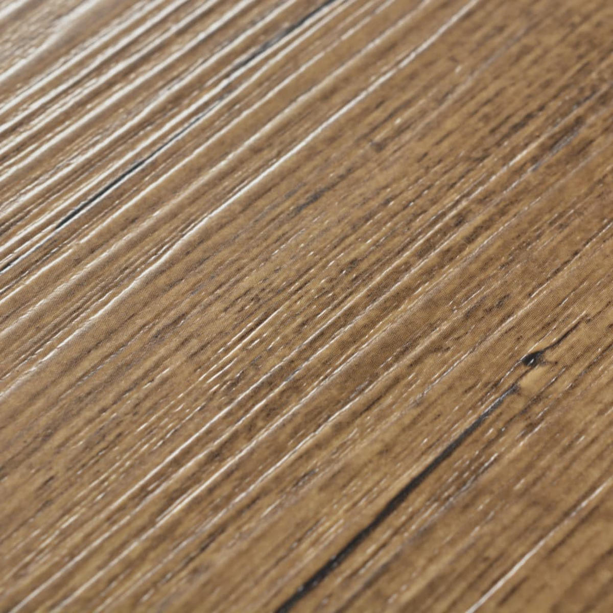 VINYLBODEN PVC-Dielen selbstklebend Walnussbraun 5,02m² - Walnussfarben, Kunststoff (91.5/15.2/1.3cm) - DELUKE