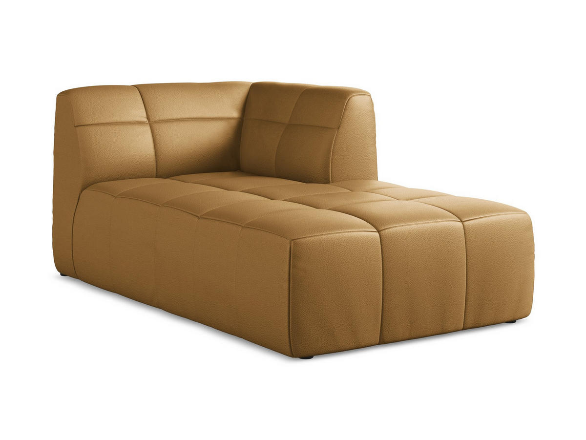 SOFAELEMENT Rechts Kunstleder Braun - Cognac/Schwarz, Holzwerkstoff/Kunststoff (101/77/175cm) - Makamii