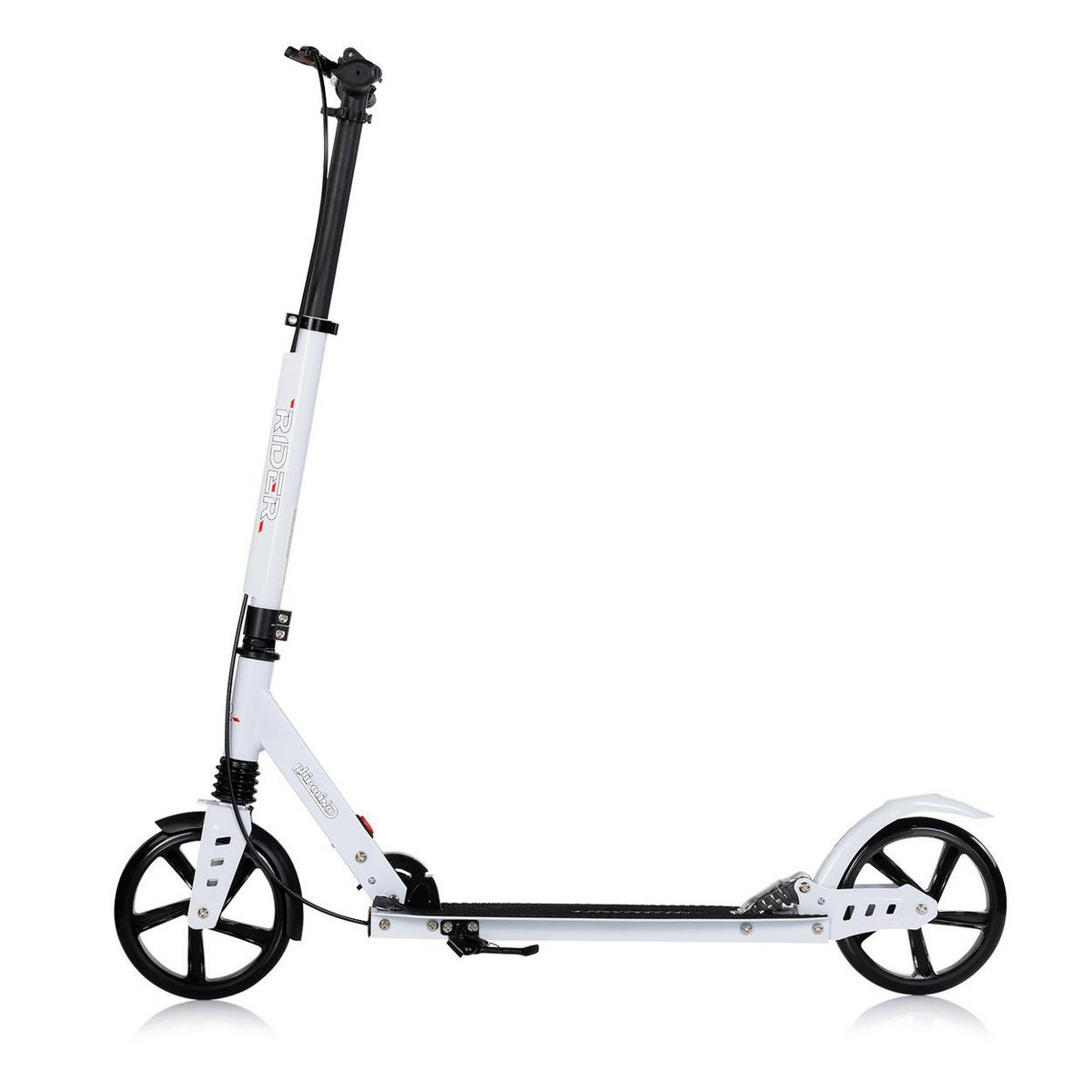 KINDERROLLER Rider PU-Räder weiß klappbar Stoßdämpfer höhenverstellbar - Weiß, Metall (95/12/100cm) - Chipolino