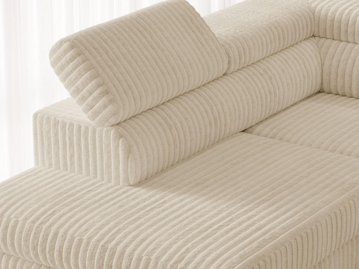 ECKSOFA U Argon Beige - Beige/Schwarz, Holz/Textil (322/190cm) - Graingold