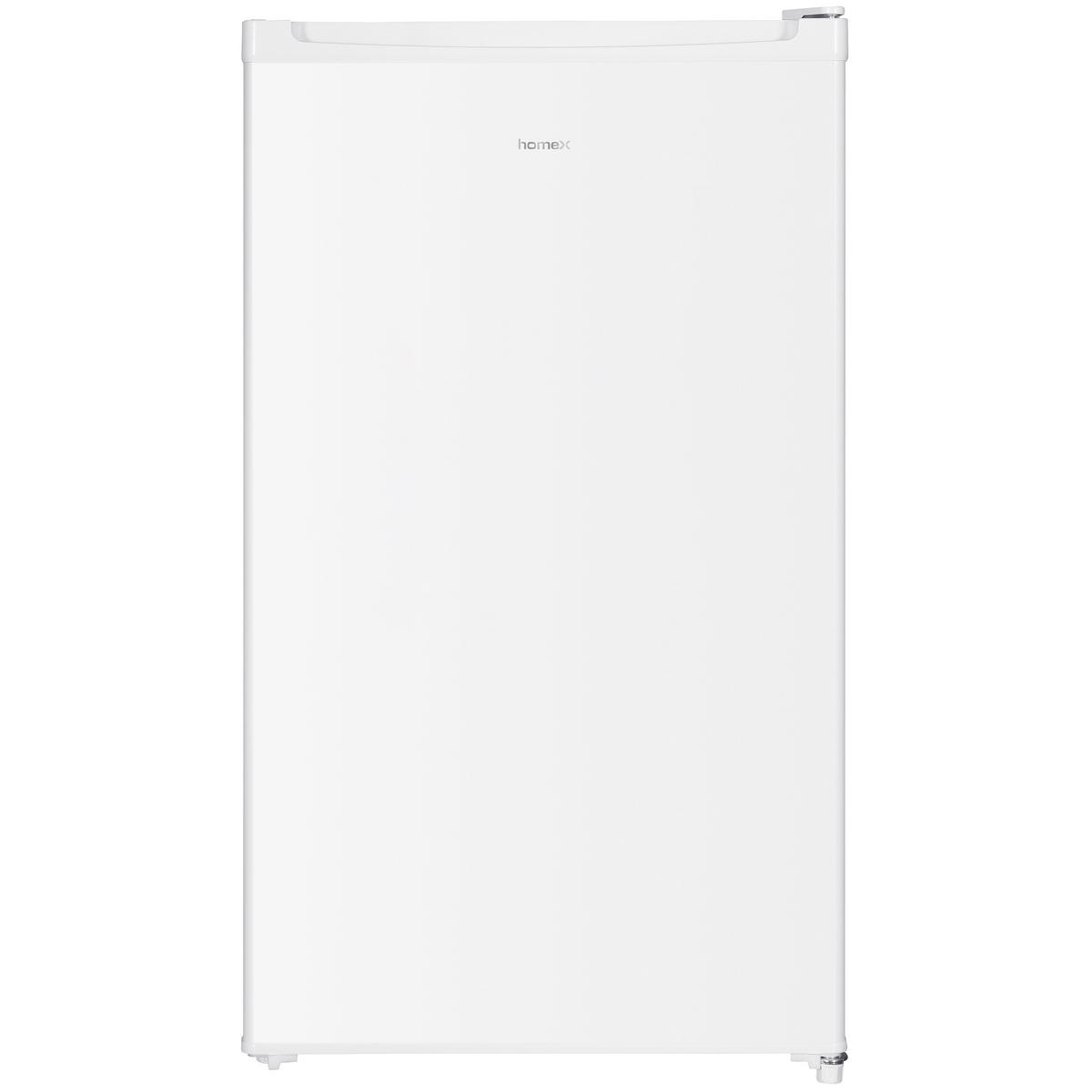 KÜHLSCHRANK, ohne Gefrierfach, Vollraumkühlschrank klein - 88L Nutzinhalt, freistehend und kompakt, leise 39 dB, LED-Innenbeleuchtung - Weiß, Kunststoff/Metall (47.5/85/44.5cm) - homeX