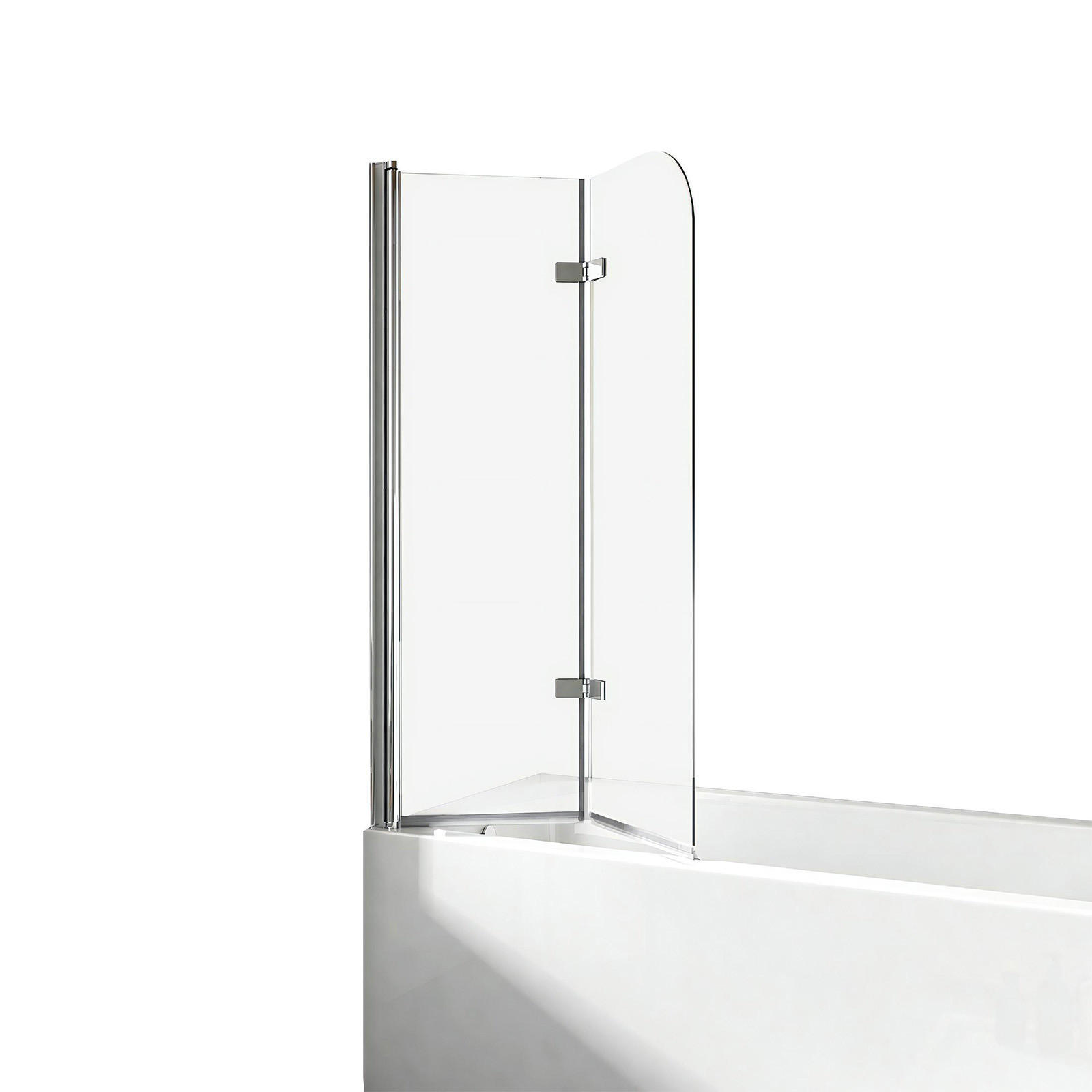 EMKE Duschtrennwand Für Badewanne 120x140 Cm – Faltbar, Mit NANO-Beschichtung & Hebemechanik