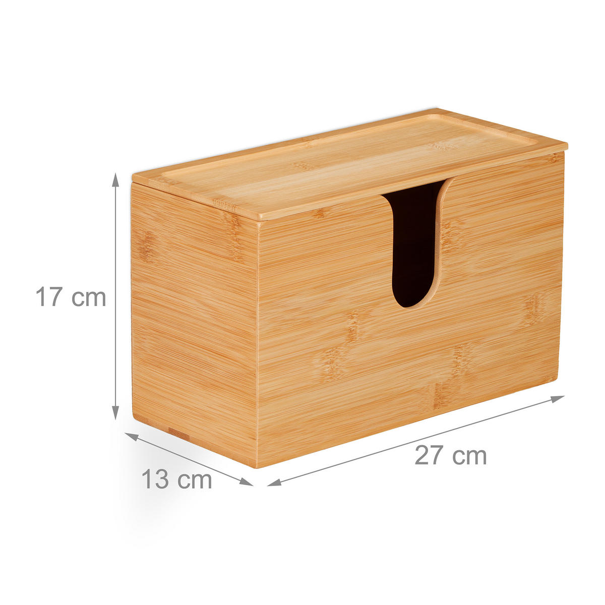 PAPIERHANDTUCHSPENDER - Hellbraun, Holz (27/17/13cm) - Relaxdays