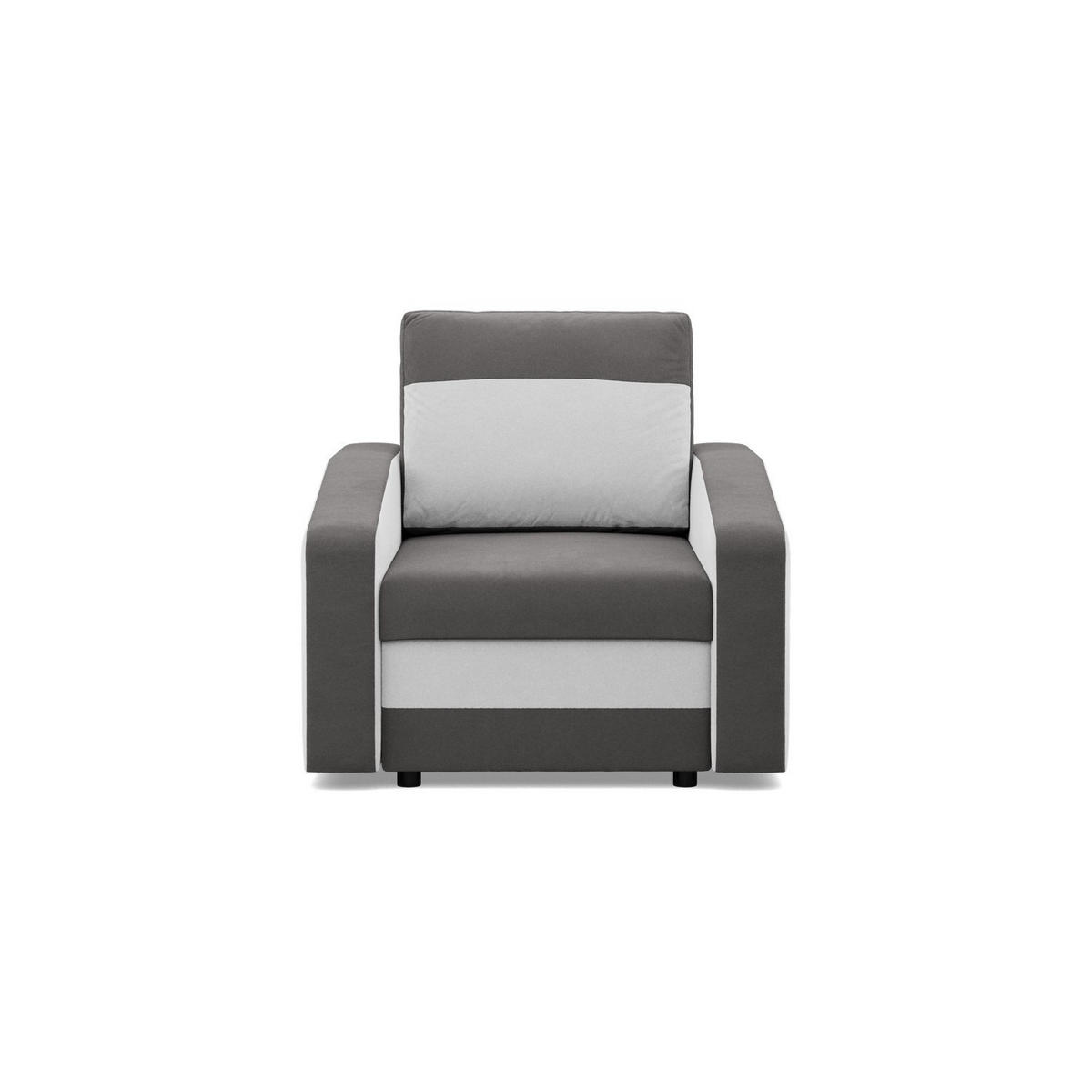 LOUNGESESSEL ORION, Grau + Weiß - Weiß/Grau, Textil (83/85/92cm)