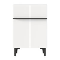 SCHUHSCHRANK 60/34.5/90cm,Aufbewahrungsschrank mit verstellbaren Einlegeböden,Weiß - Weiß, Holz (60/95/34.5cm) - LVHOM