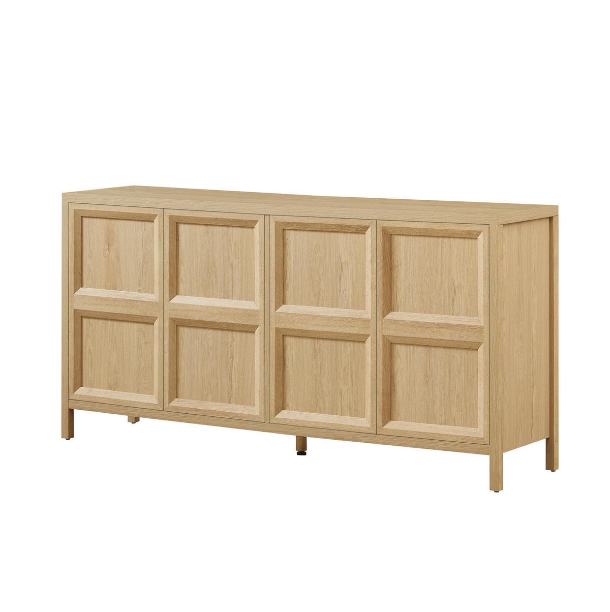 KOMODA 160/40/80 cm z odpiranjem na pritisk, mehkim zapiranjem in varovalom proti prevrnitvi, Hrast - barve hrasta, leseni material (160/80/40cm) - Redom