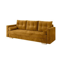 SCHLAFSOFA KAYA Sofa mit Schlaffunktion und Bettkasten, Frabe: Braun, Veloursstoff - Braun, Textil (217/92/85cm) - Sepro Meble