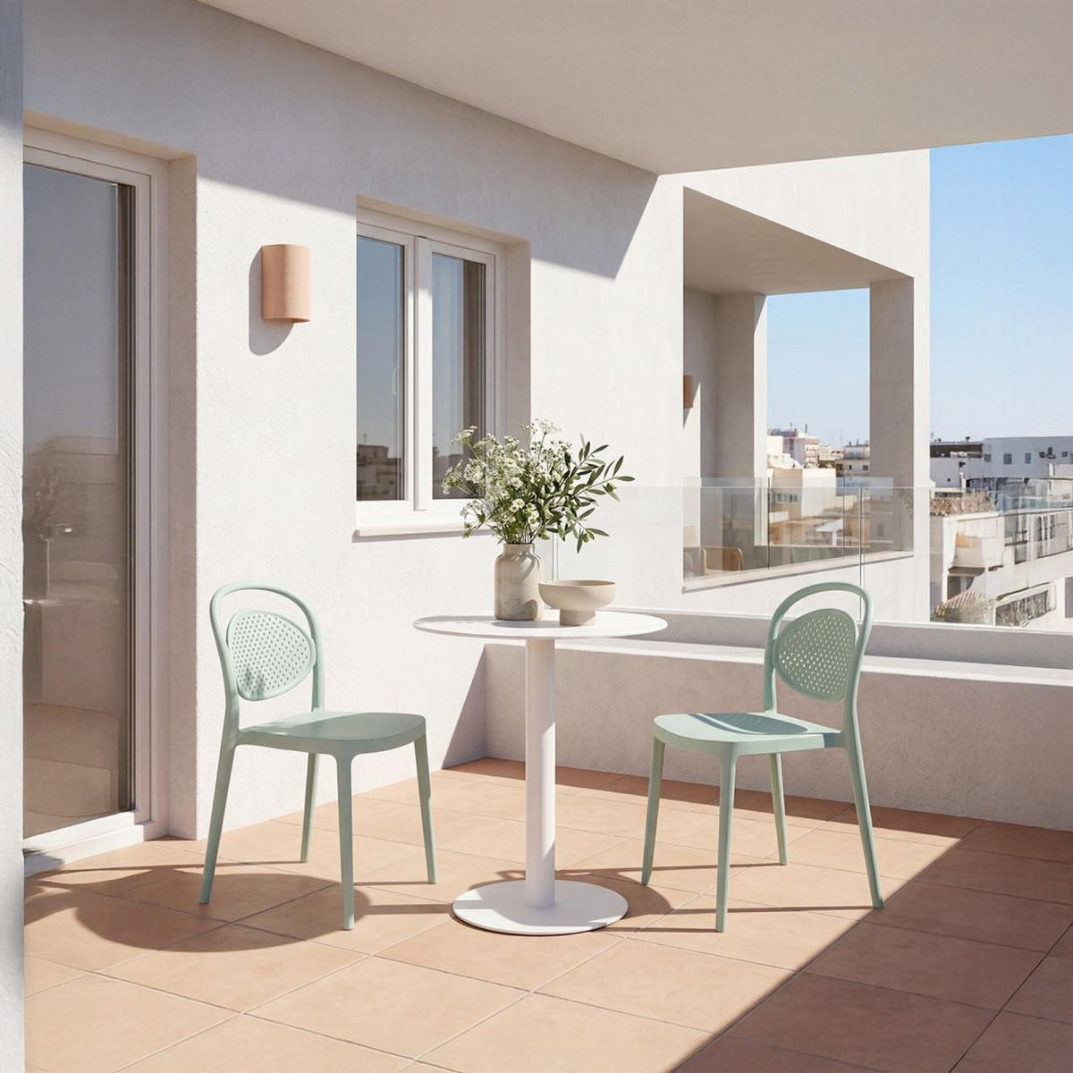 GARTENSTUHL Kira Grün 43 cm x 80 cm 4er-Set - Grün, Kunststoff (43/80/53cm) - Klast Home