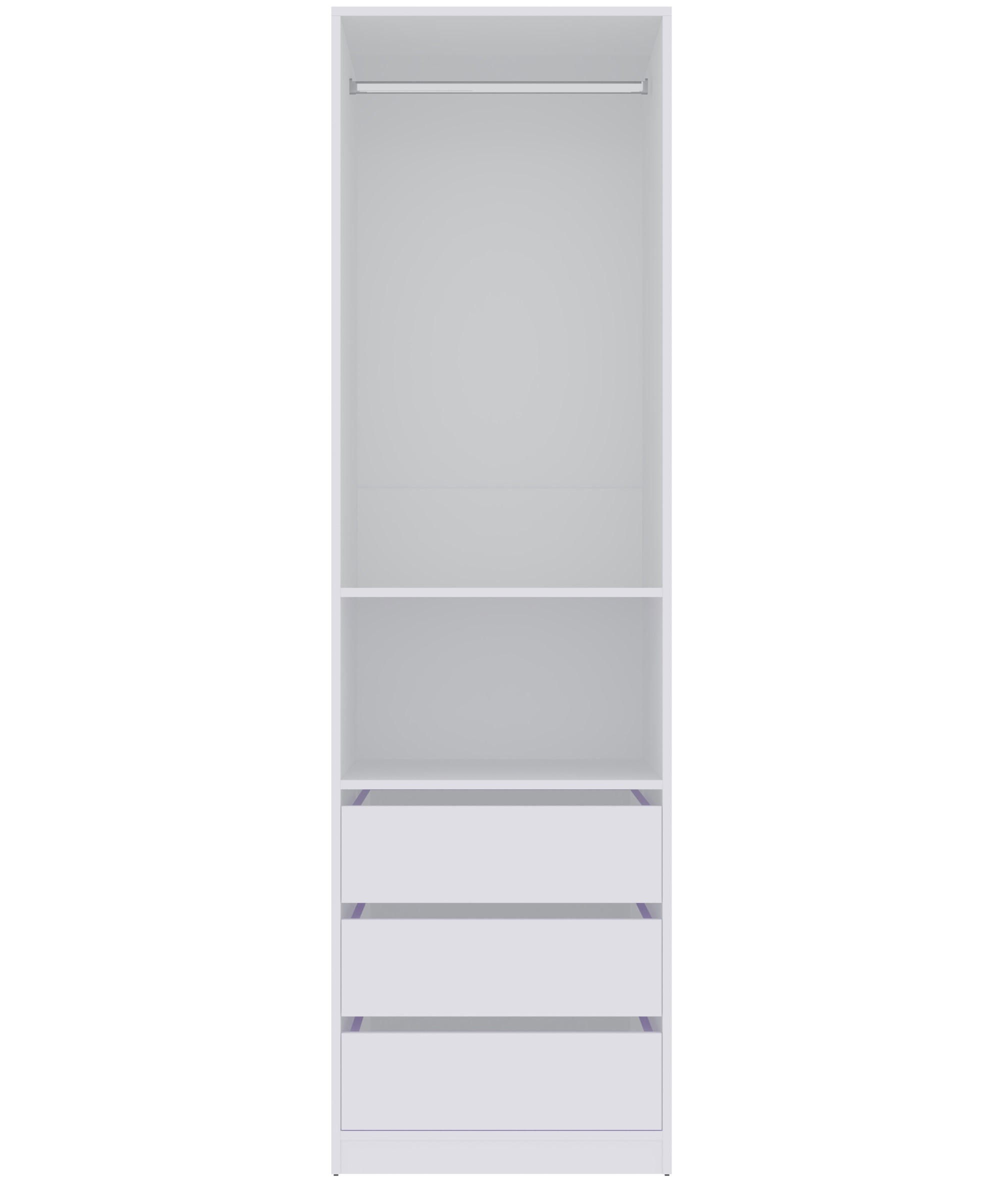 MEHRZWECKREGAL OFFEN TRES 04 Weiß 60/206/51 cm - Weiß, Holzwerkstoff (60/206/51cm) - Marmex Möbel