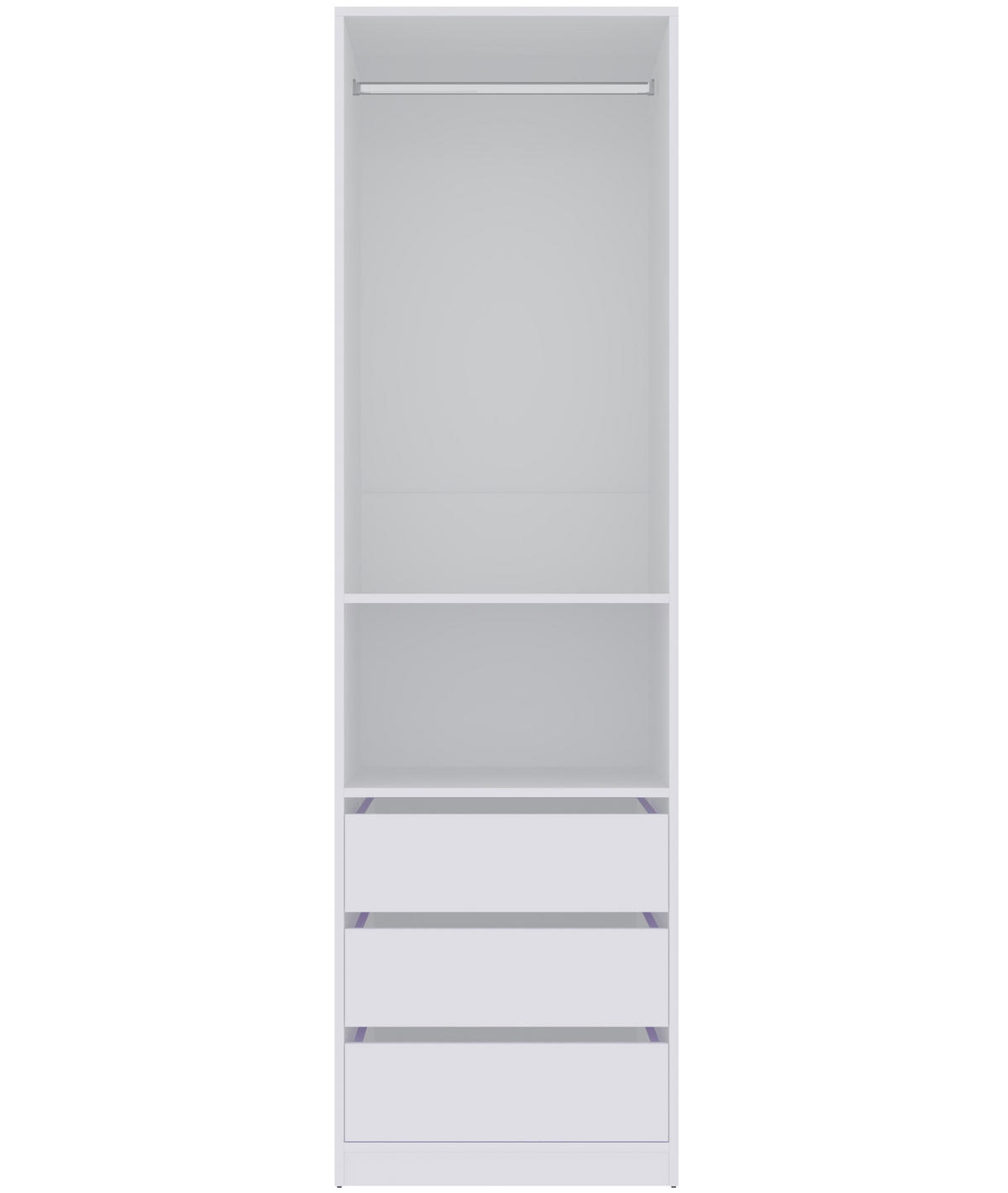 MEHRZWECKREGAL OFFEN TRES 04 Weiß 60/206/51 cm - Weiß, Holzwerkstoff (60/206/51cm) - Marmex Möbel