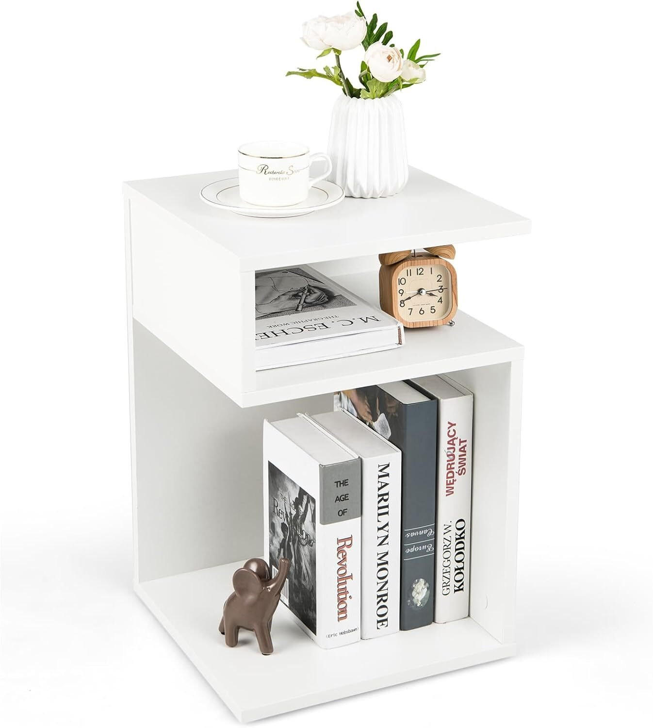 BEISTELLTISCH 50cm Wei& - Weiß, Holz (33/33/50cm) - COSTWAY