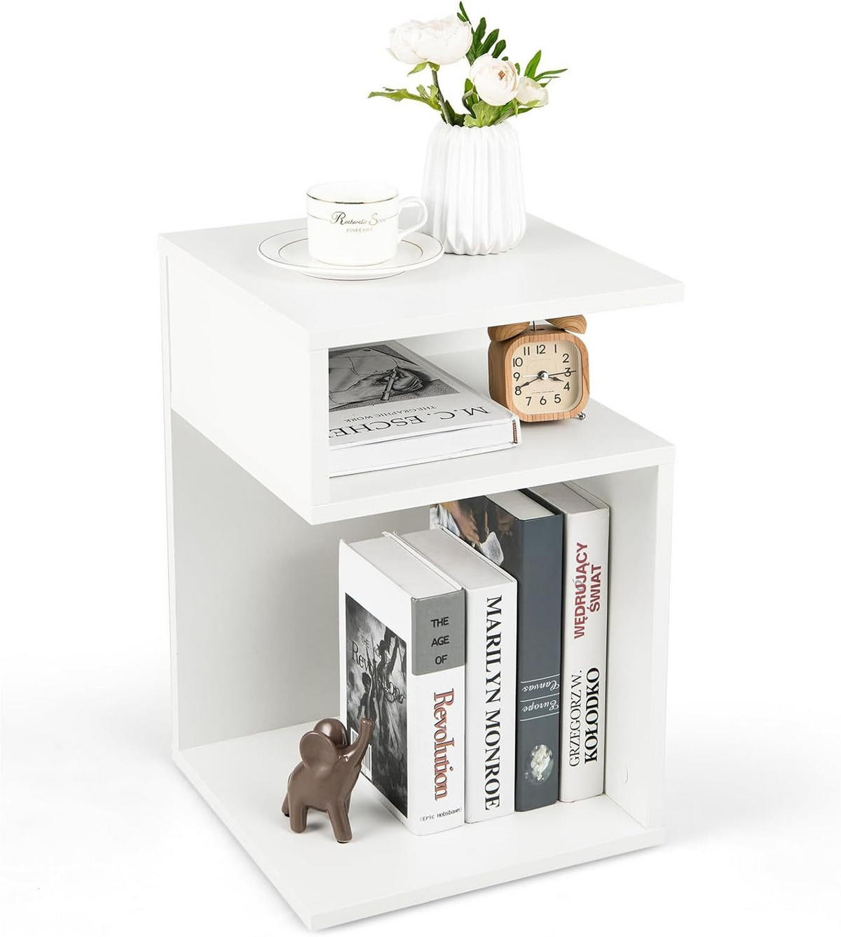 BEISTELLTISCH 50cm Wei& - Weiß, Holz (33/33/50cm) - COSTWAY