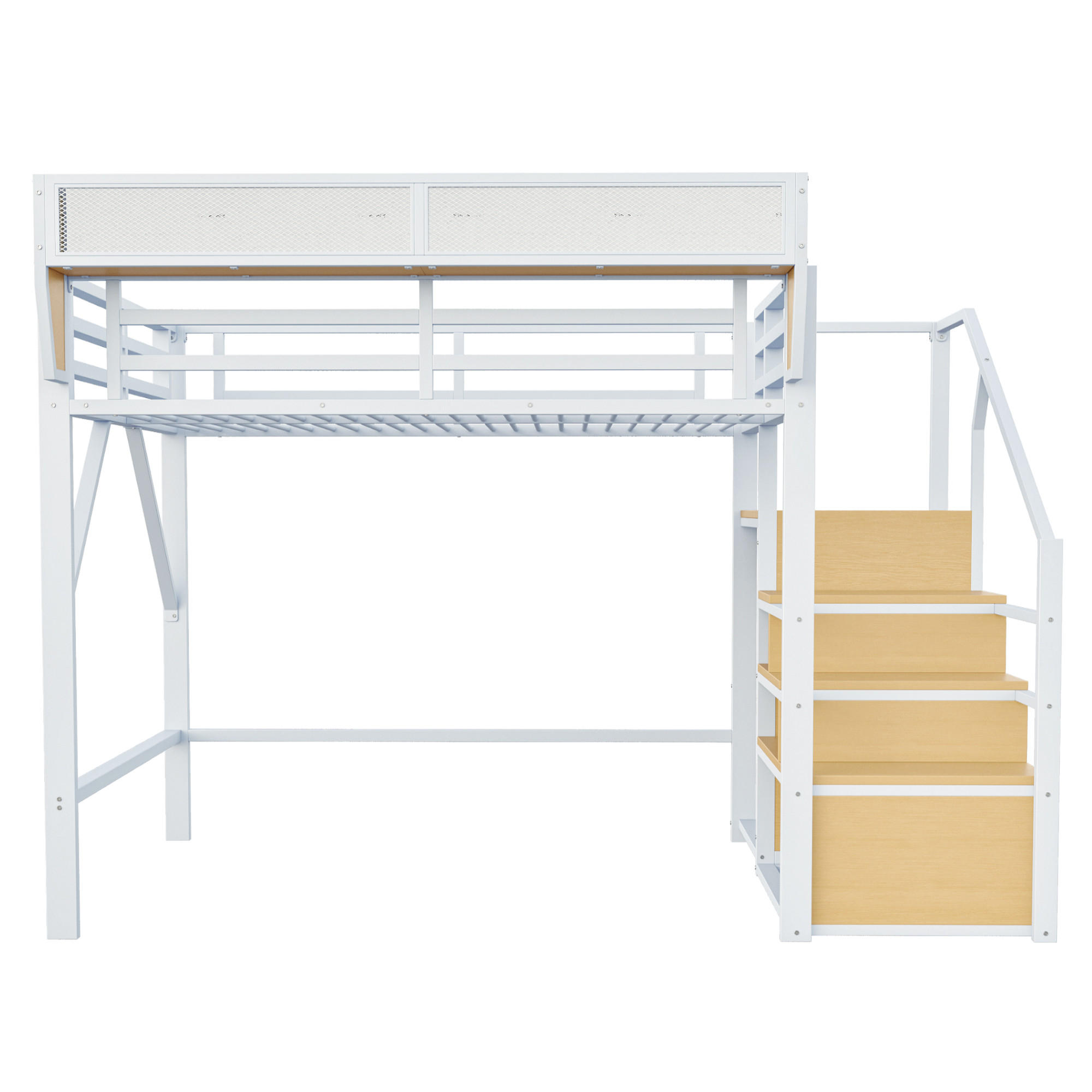 HOCHBETT Metall 140/200 cm Weiß - Weiß, Metall - Raumix