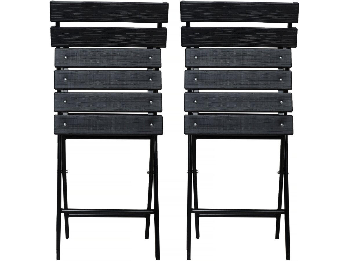 GARTENSTUHL tenerife Schwarz - Schwarz, Kunststoff (40/79/45cm) - Habitat Garten