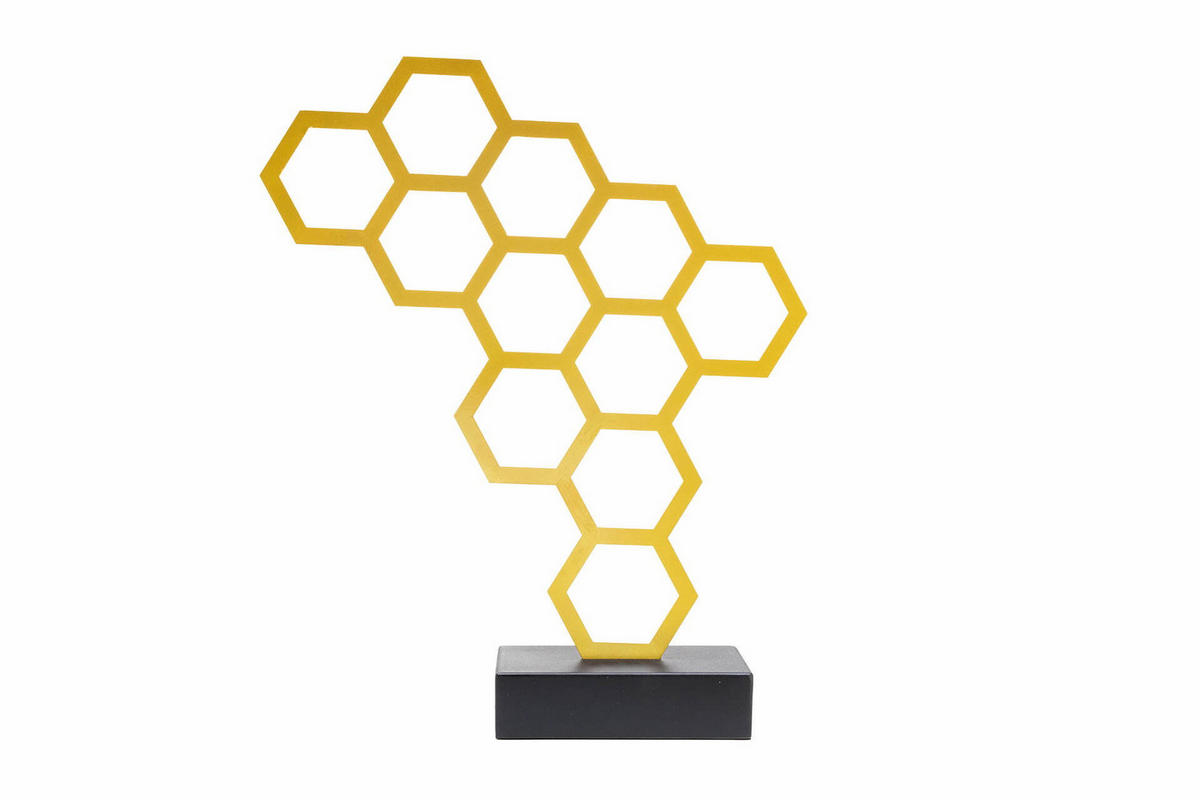 METALLSKULPTUR Gold 53/45 cm - Goldfarben, Metall (1.97/45/11cm) - KUNSTLOFT