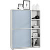 HIGHBOARD Cuba Türen in Denim matt - Pastellblau, Holzwerkstoff (79/105.5/35.5cm) - Vladon