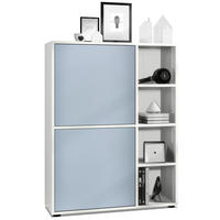 HIGHBOARD Cuba Türen in Denim matt - Pastellblau, Holzwerkstoff (79/105.5/35.5cm) - Vladon