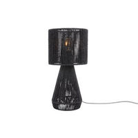 TISCHLAMPE Forma Cone 20/20/40 cm - Schwarz, Naturmaterialien (20/20/40cm) - Leitmotiv