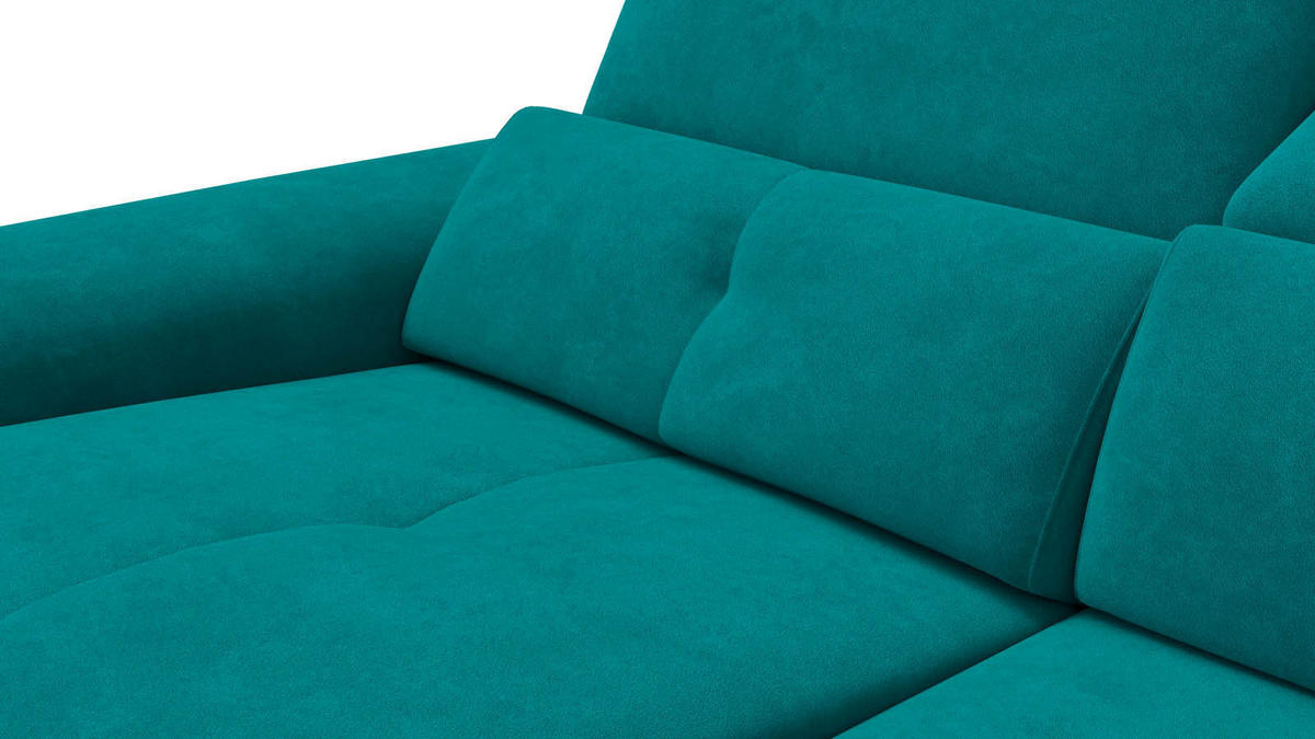 SOFA RELAX AVENA 3-Sitzer, dunkelgrüner Veloursstoff - Dunkelgrün/Schwarz, Holz/Textil (204/80/108cm) - Wozimo