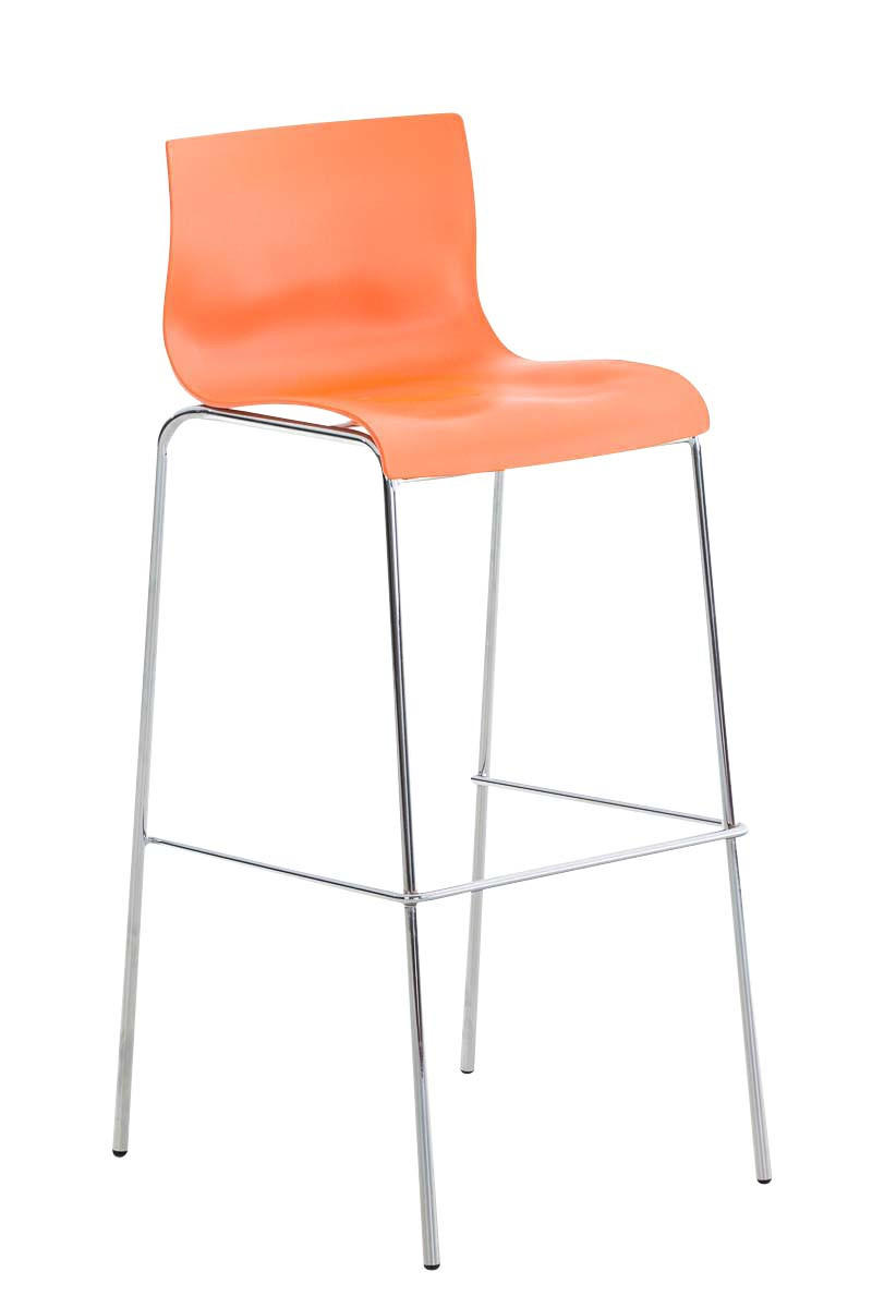 BARHOCKER TOKIO Orange Kunststoff - Orange, Kunststoff/Metall (43/100/48cm) - DELUKE