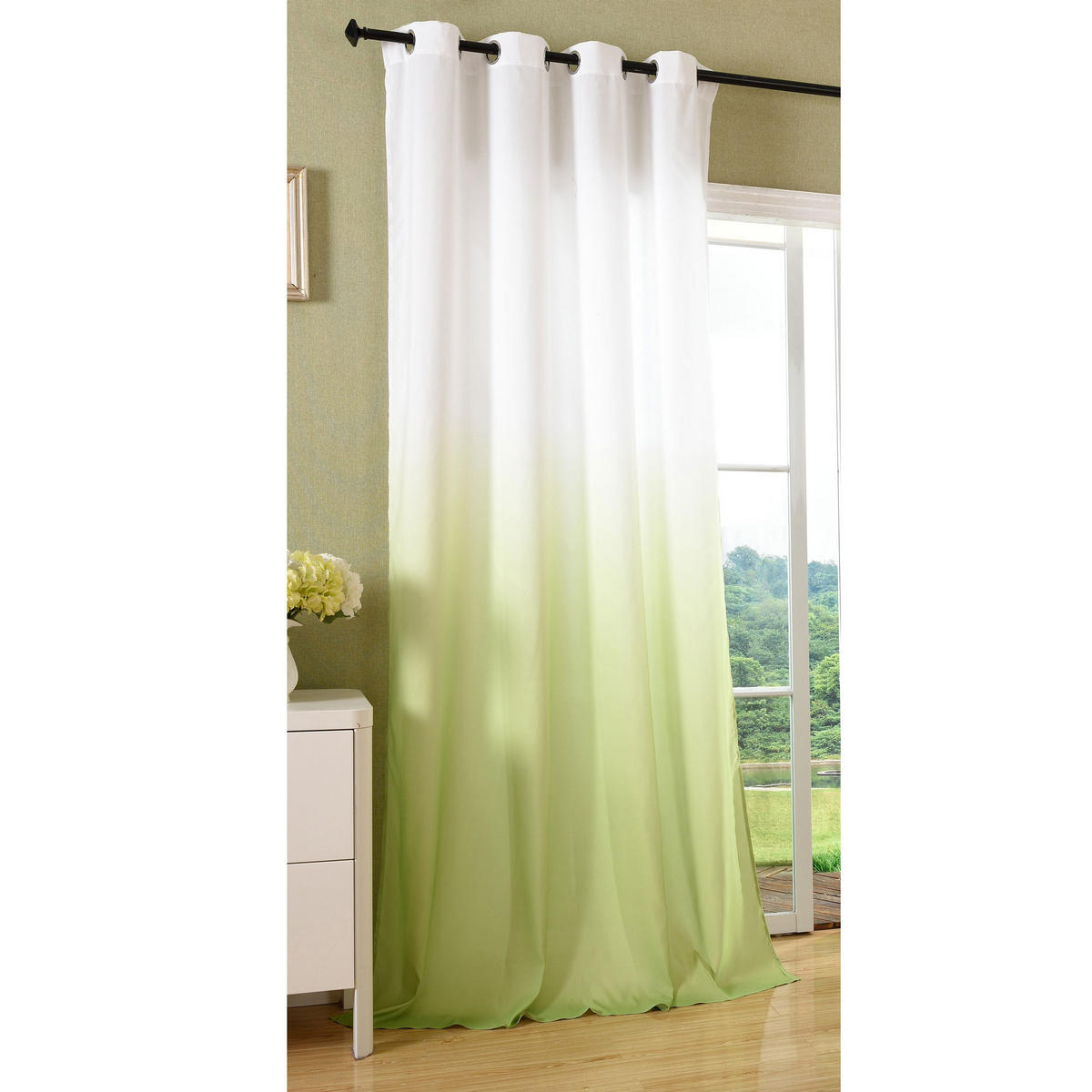 VORHANG FARBVERLAUF HxB 245x140 cm Apfelgrün - Hellgrün, Textil (140/245cm) - Gardinenbox