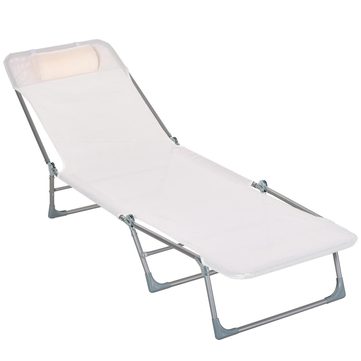 GARTENLIEGE Cremefarben 1 Stück - Beige, Metall (56/28/182cm) - GiPP