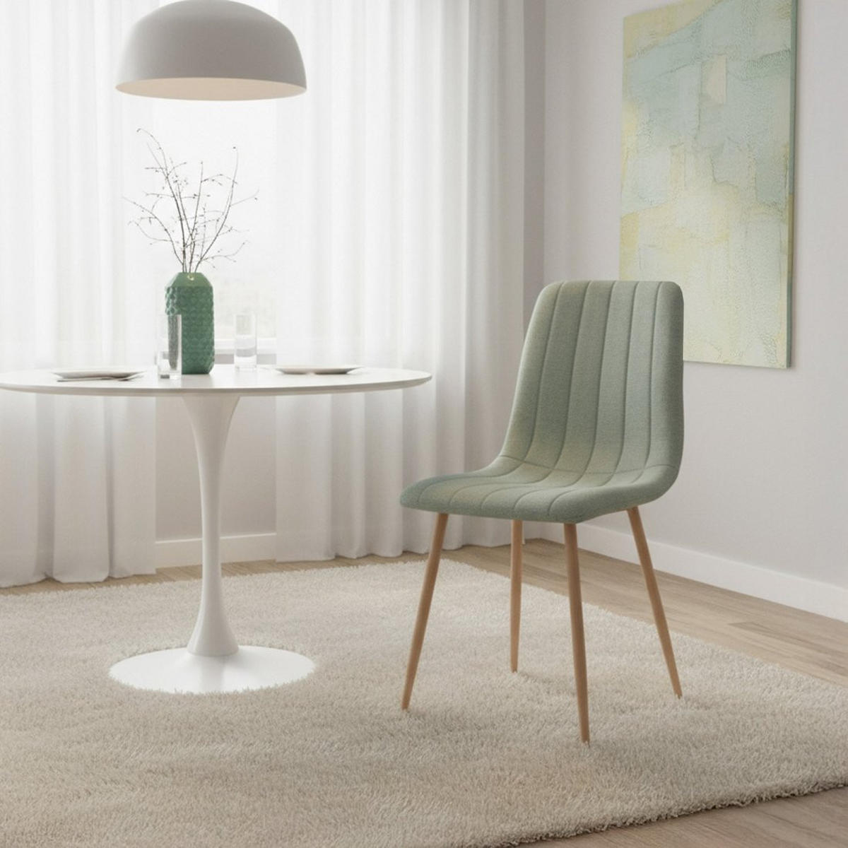 ESSZIMMERSTUHL Robbie Beige 44 cm x 89 cm - Beige, Textil (44/89/56cm) - Klast Home