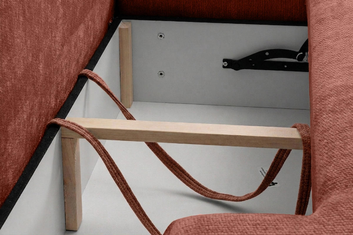ECKSOFA Mit Schlaffunktion Und Bettkasten, Velvet-Stoff Vena, Kupfer, Rechts, HELA I - Kupferfarben, Holz (302/184cm) - Kaiser Möbel