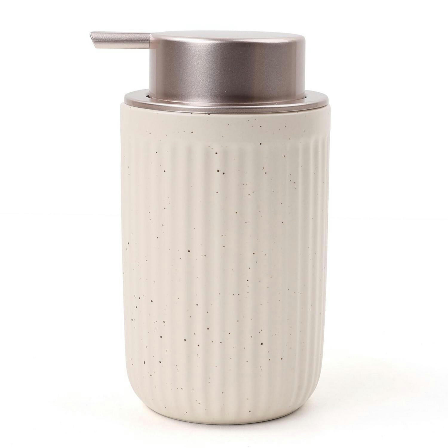 SEIFENSPENDER Keramik Beige/Rosa 350ml - Beige, Keramik (8/14/8cm)
