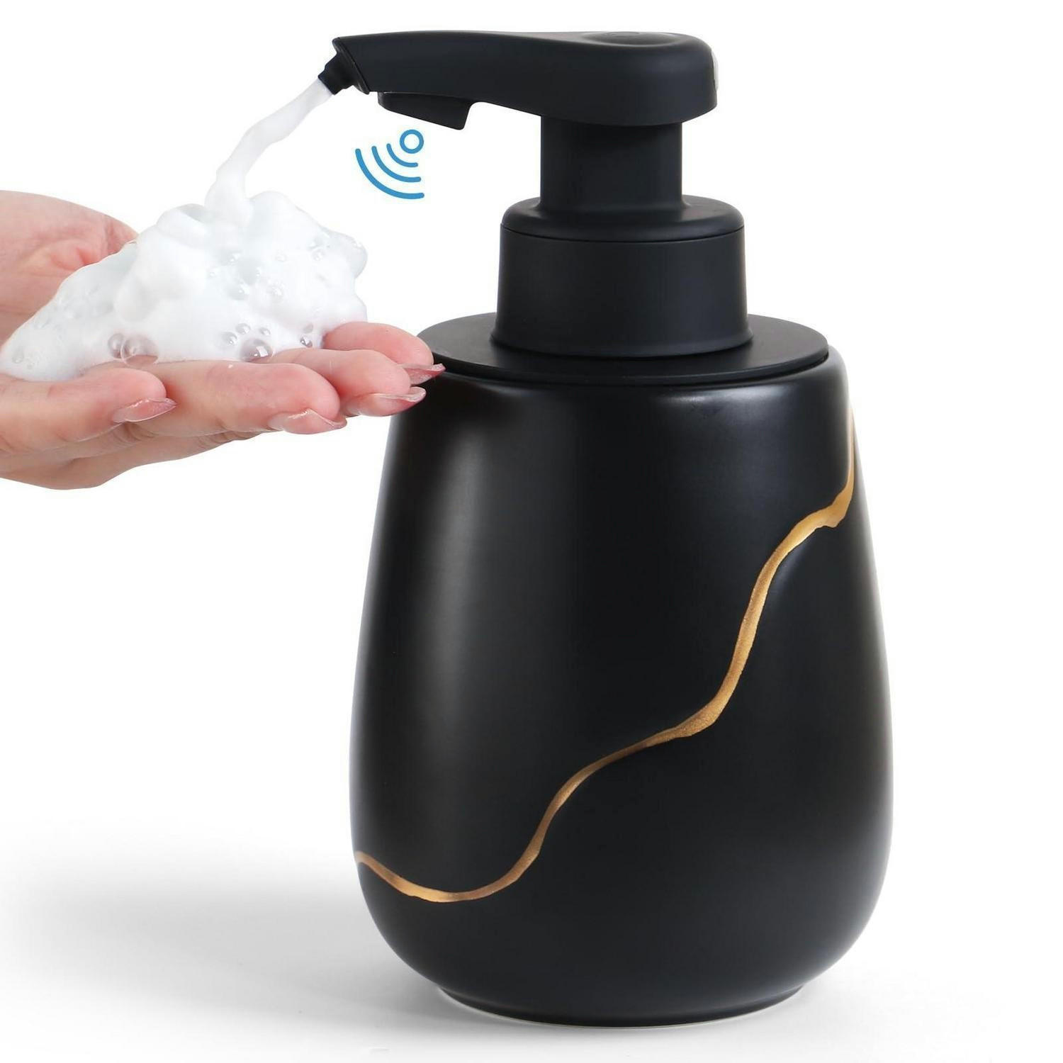 SEIFENSPENDER Automatisch Keramik Schwarz 500 ml - Schwarz, Keramik (9/17/10cm)