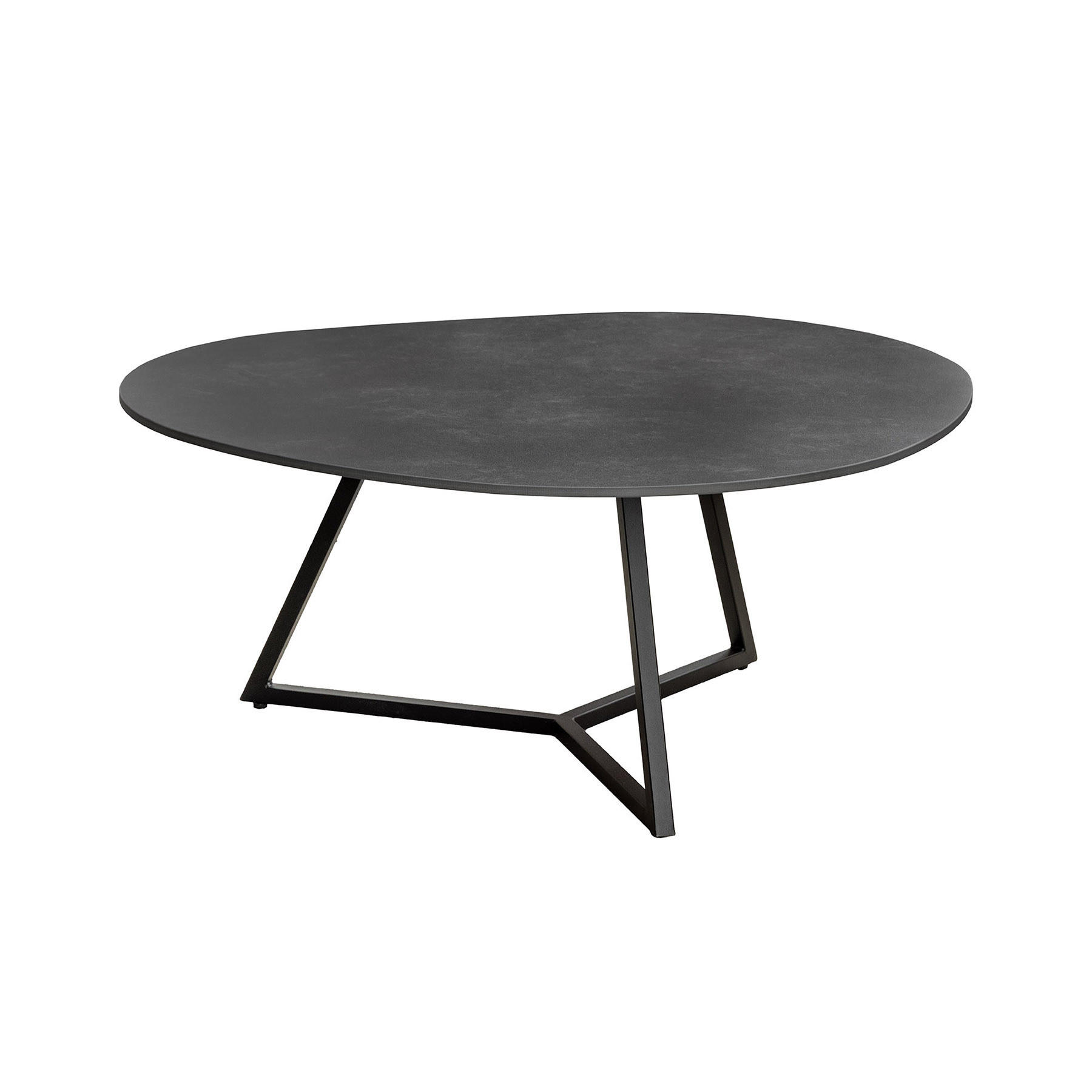 COUCHTISCH MARVELOUS Keramik Anthrazit 90 cm - Schwarz/Grau, Keramik/Metall (75/90/40cm) - riess-ambiente