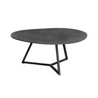 COUCHTISCH MARVELOUS Keramik Anthrazit 90 cm - Schwarz/Grau, Keramik/Metall (75/90/40cm) - riess-ambiente