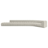 ECKSOFA modulares Sofa Tilmo-L3 - 581x194x70 cm Creme - Hellgrau/Creme, Holzwerkstoff/Textil (581/194cm) - ALTDECOR