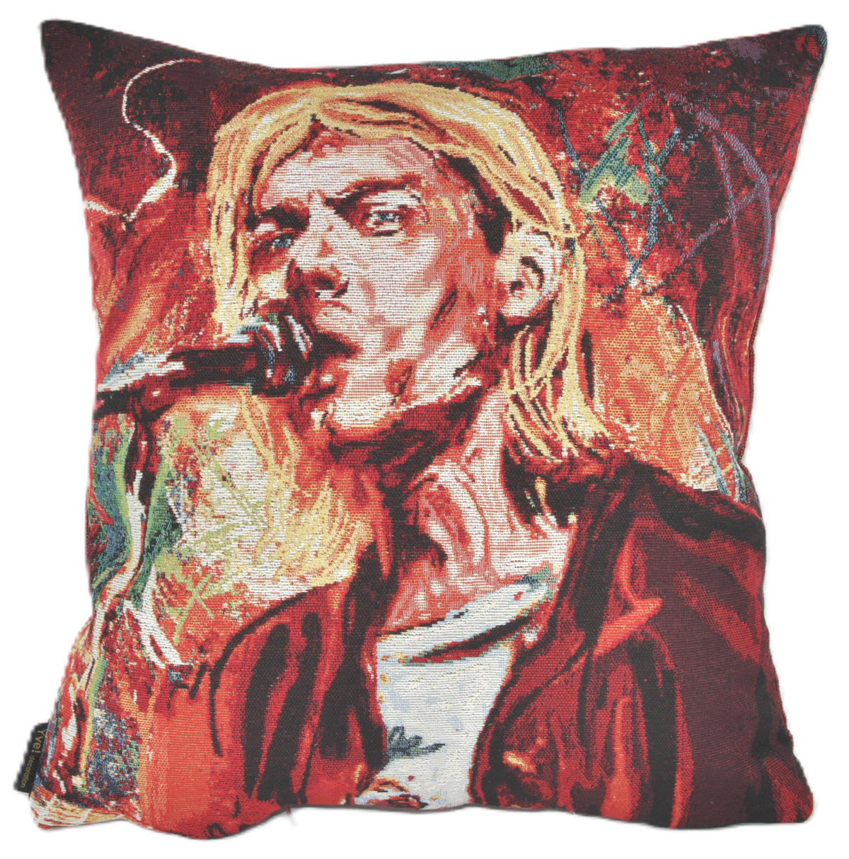 KISSENHÜLLE STARS - Multicolor/Dunkelrot, Textil (45/45cm) - Yve! decoration