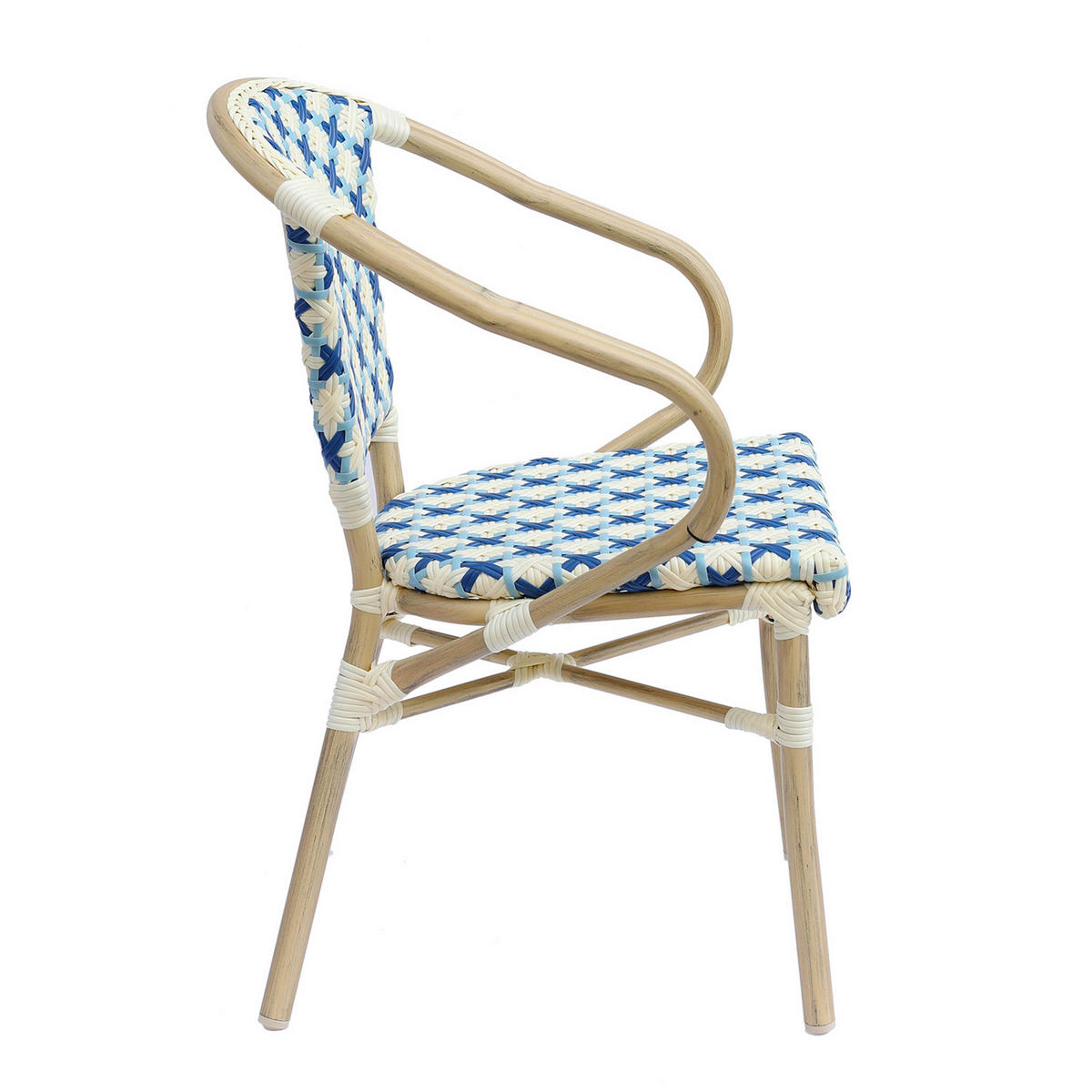 GARTENSTUHL, Blau - Blau, Holz (60/82/57cm) - Oviala