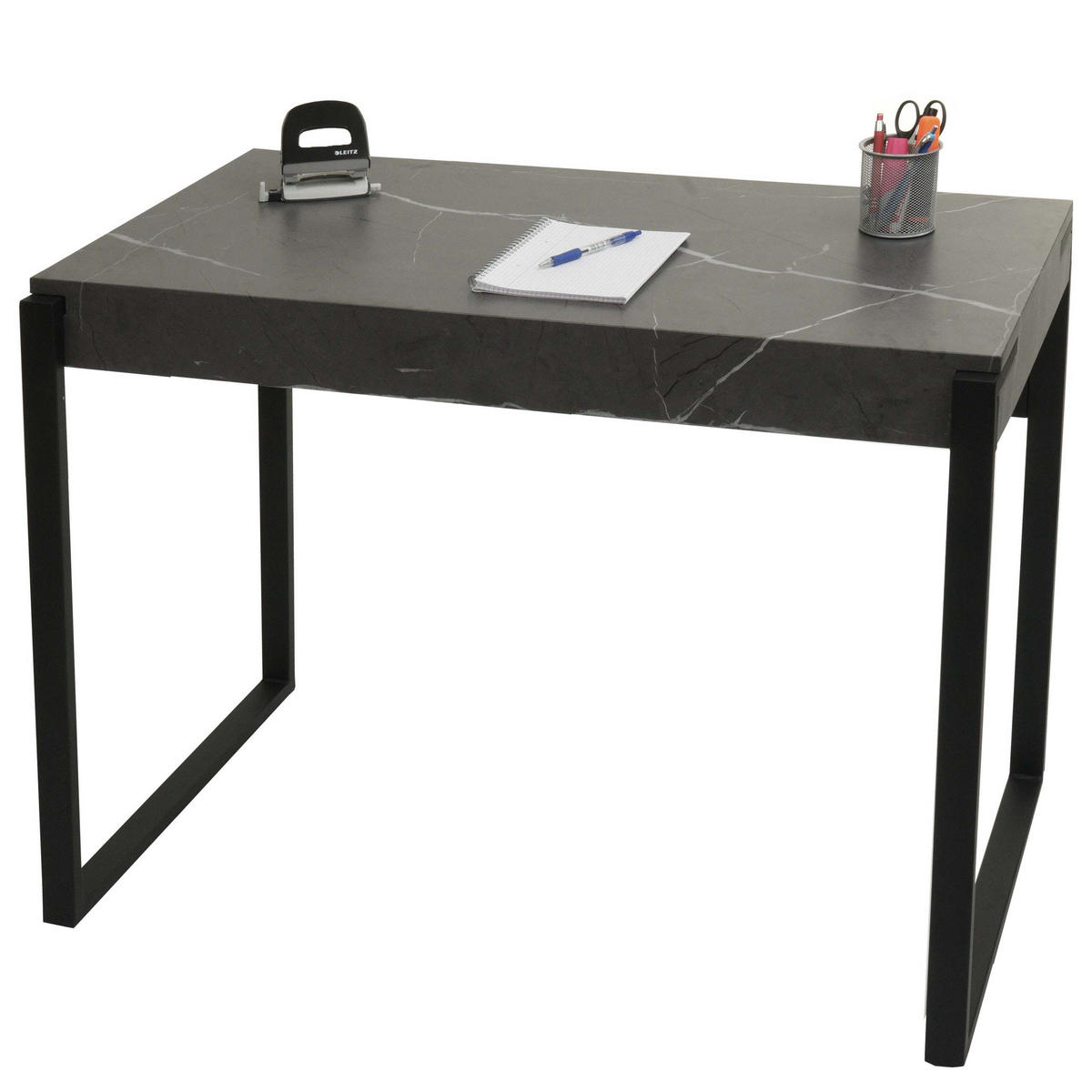 SCHREIBTISCH quadratisch Grau - Grau, Holz (54/100/80cm) - MCW