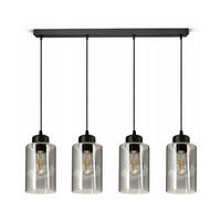 PENDELLEUCHTE TUBE - Transparent/Schwarz, Glas/Metall (10/60/80cm) - kiki design