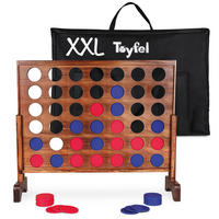 GESELLSCHAFTSSPIEL Ace 4 Gewinnt - Dunkelbraun, Holz (100/13cm) - Toyfel