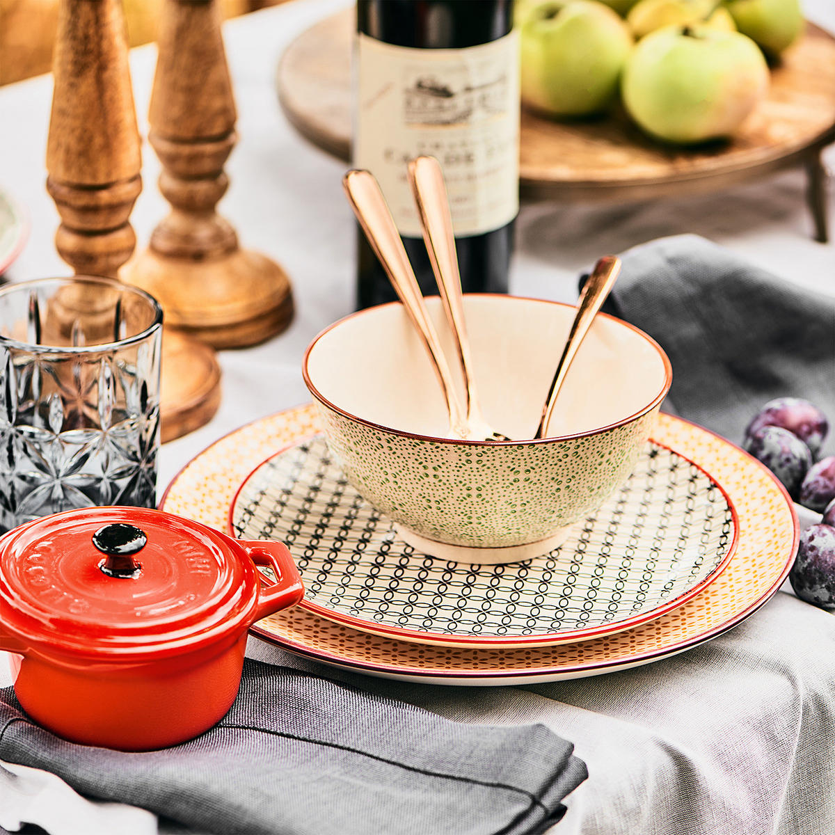 MINI-AUFLAUFFORM (4er Set) C'est Si Bon - Orange, Stein (14/9/7cm) - Butlers