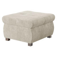 POLSTERHOCKER Orkan Klein - Silberfarben/Creme, Holz/Textil (60/39/60cm) - MIRJAN24