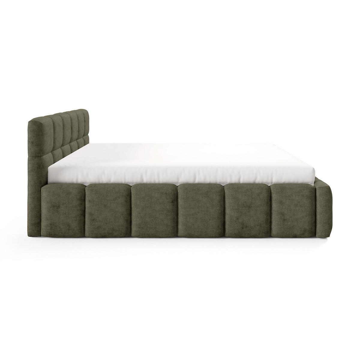 POLSTERBETT NUBO Premium 180x200 cm mit Bettkasten – PERFECT HARMONY 39 - Grün, Holz (180/200cm) - Dekori_Interiors