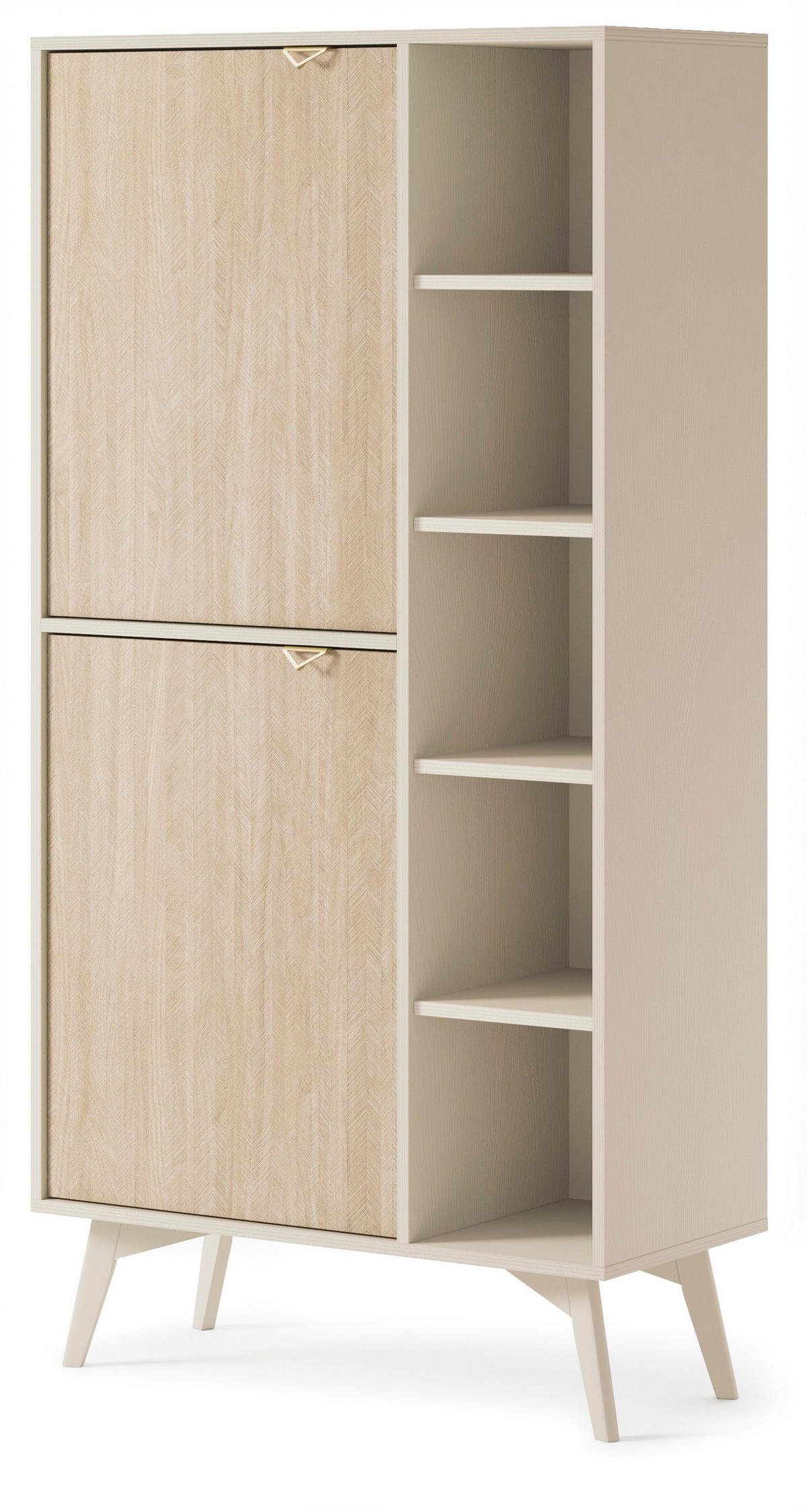 BÜCHERREGAL FORESTA 80x38x160 cm, Regal Kieferfarben - Fichtefarben/Beige, Holzwerkstoff (80/160/38cm) - MASSENO