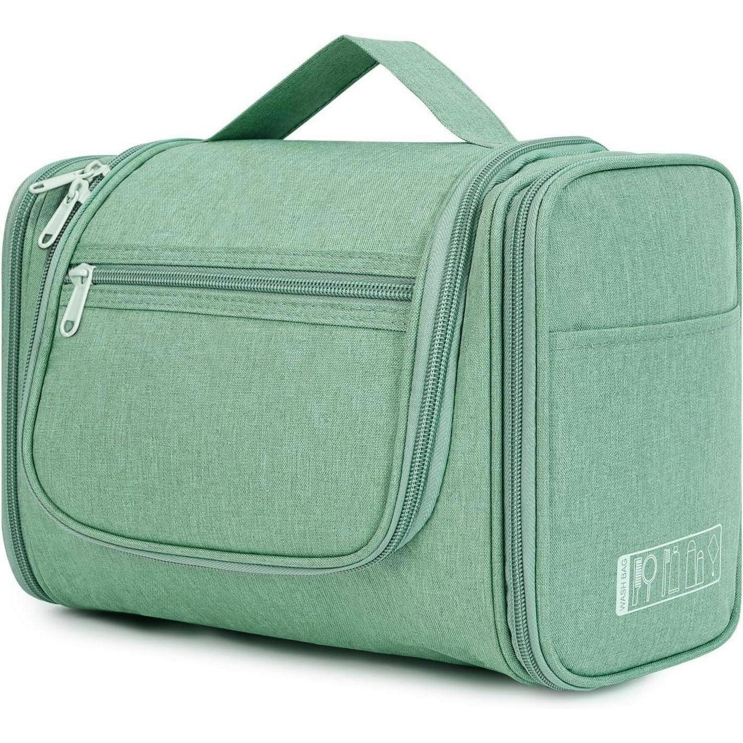 KULTURTASCHE zum Aufhängen Grün 27 x 15,5 x 59 cm - Grün, Textil (5/2/5cm)