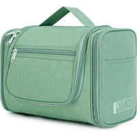 KULTURTASCHE zum Aufhängen Grün 27 x 15,5 x 59 cm - Grün, Textil (5/2/5cm)